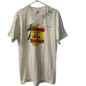 TEAMTENNIS ULTRA SLIM-FAST Signed Billie Jean King Hanes XL T-Shirt (597)